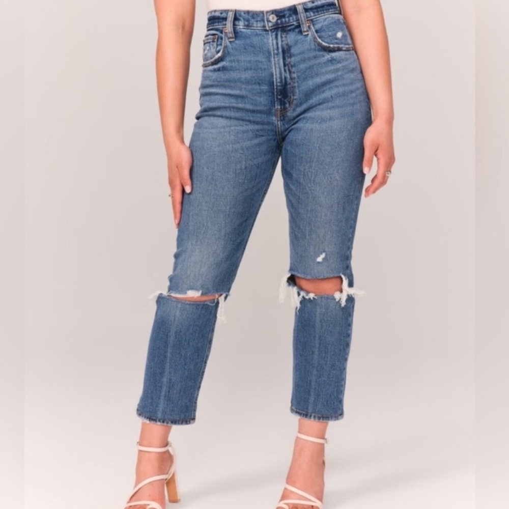 Abercrombie & Fitch The Ankle Straight ultra High rise Curve Love jeans size 30